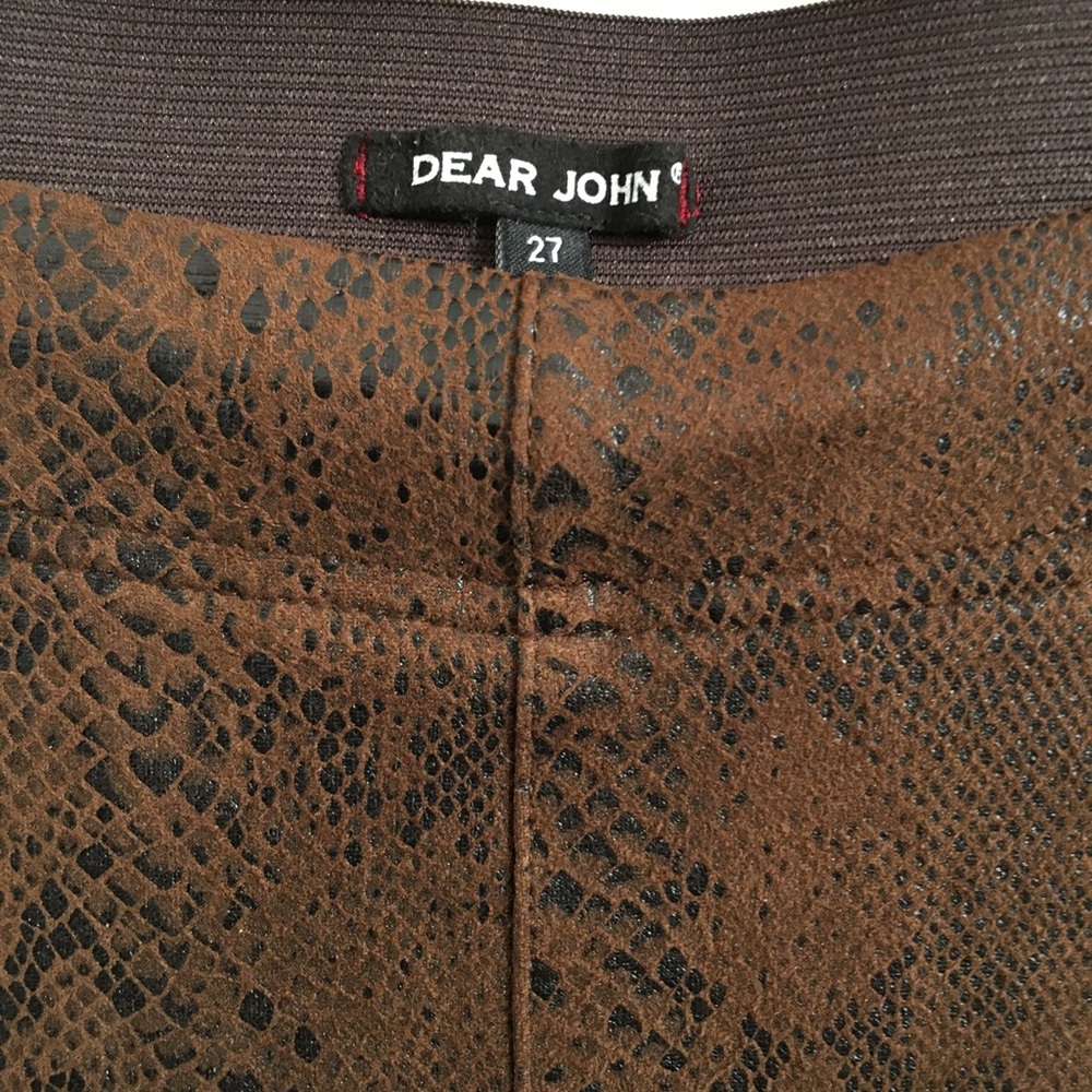 Dear John Faux Snakeskin Leggings